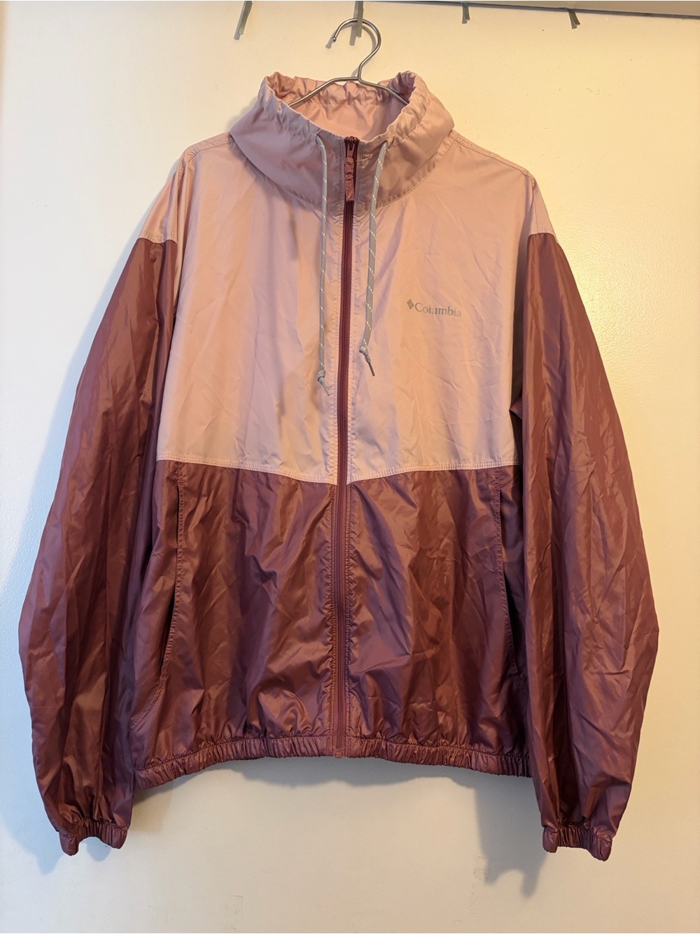 Columbia Two-Tone Pink Windbreaker Jacket